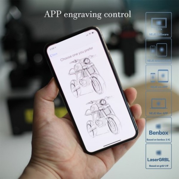 20W Desktop Laser Engraver Machine  DIY Laser Logo Mark Printer for Metal Engraving and Deep Wood Engraving