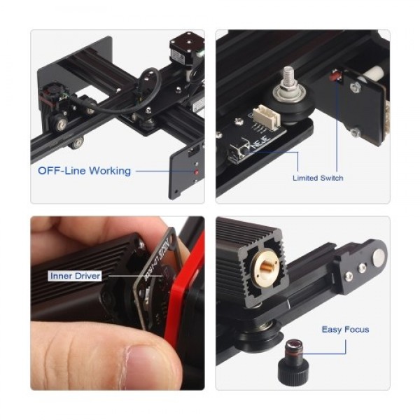 20W Desktop Laser Engraver Machine  DIY Laser Logo Mark Printer for Metal Engraving and Deep Wood Engraving