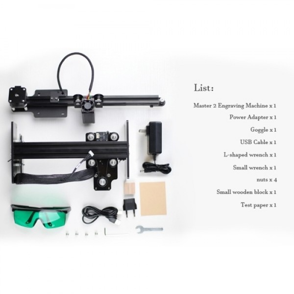 20W Desktop Laser Engraver Machine  DIY Laser Logo Mark Printer for Metal Engraving and Deep Wood Engraving