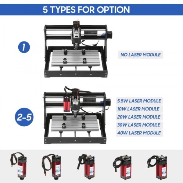 CNC 3018 Pro Router Kit GRBL Control 3 Axis with Offline Controller Plastic Acrylic PCB PVC Wood Carving Milling Engraving Machi