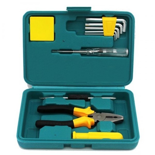 Small 12-piece Combination Toolbox Portable Tool S...