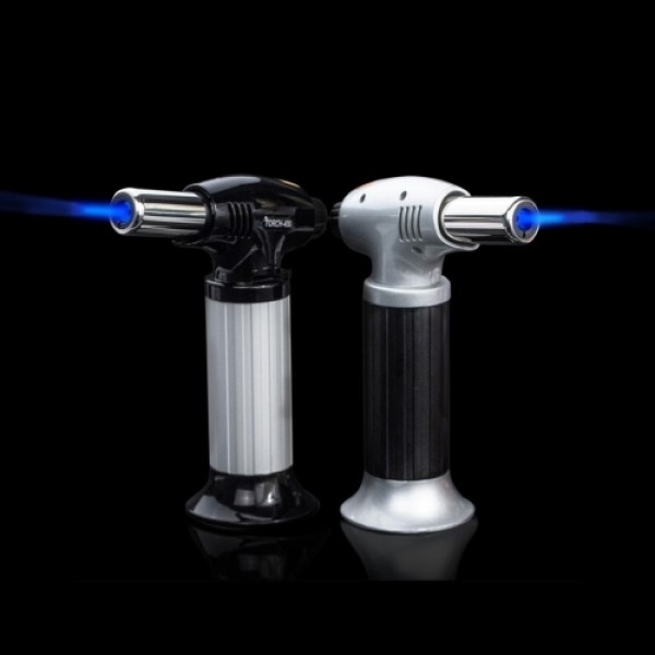 Metal Refillable Blow Torch Home Use Kitchen Portable Flames Adjustable Torch-Lighter Fire Maker with Safety Lock for Cooking/BBQ