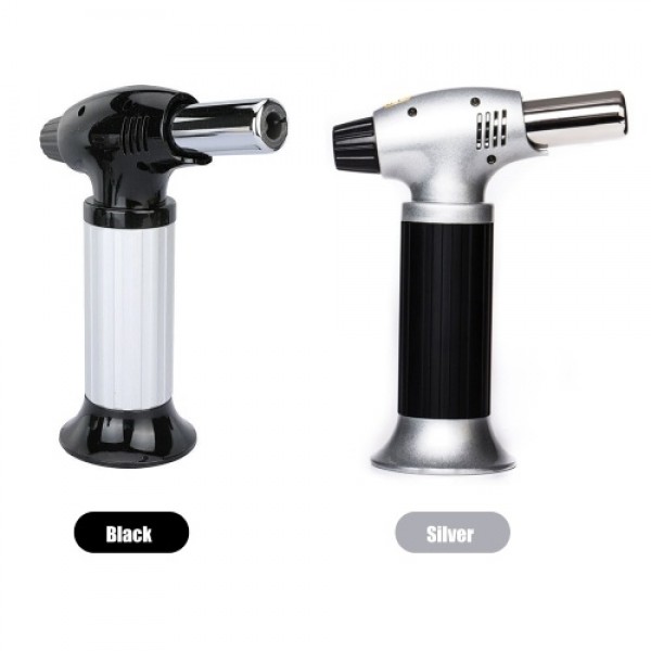 Metal Refillable Blow Torch Home Use Kitchen Portable Flames Adjustable Torch-Lighter Fire Maker with Safety Lock for Cooking/BBQ