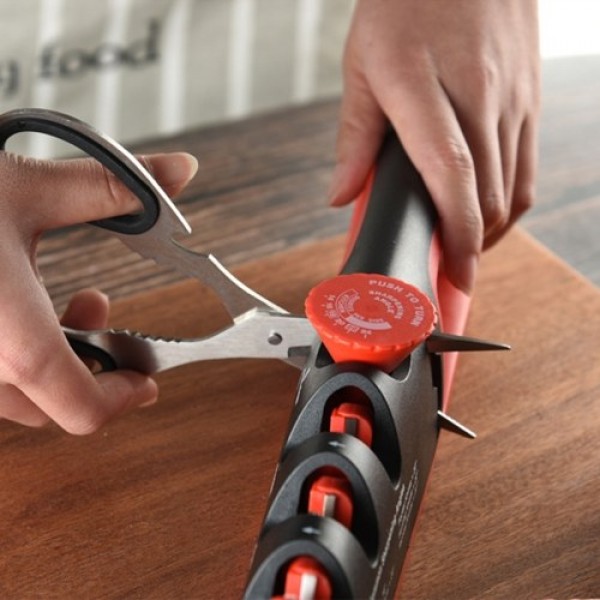 4 In 1 Segment Kitchen Sharpener Stone Home Cutter Sharpener Kitchen Hand Tool Quick Adjustable Utility Tool