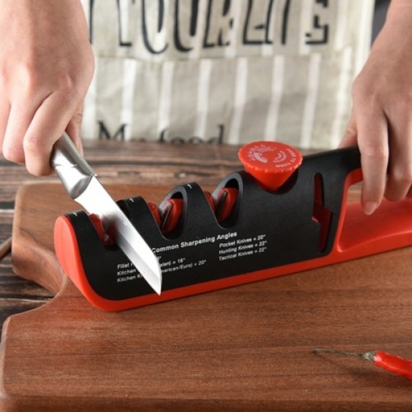 4 In 1 Segment Kitchen Sharpener Stone Home Cutter Sharpener Kitchen Hand Tool Quick Adjustable Utility Tool