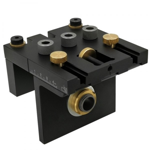 3-in-1 Woodworking Doweling Jig Kit with Positioning Clip Adjustable Drilling Guide Puncher Locator Carpentry Tools