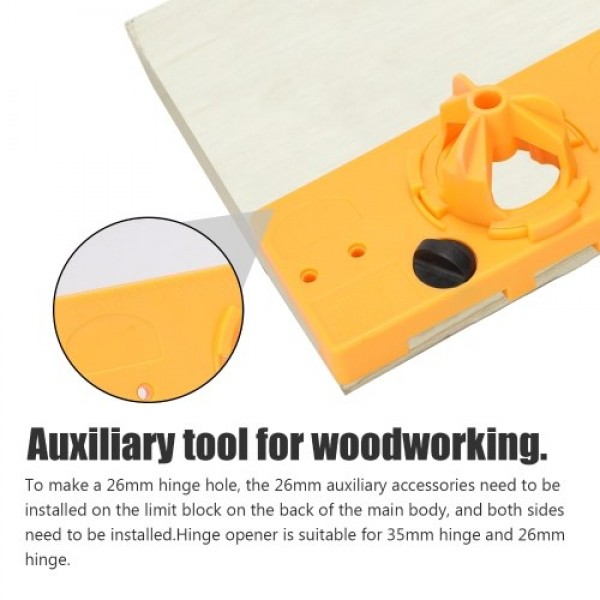 35MM Hole Locator Wood Hinge Opener Hinge Punch Hinge Opener Woodworking Drilling Tools Hole Drill Guide Wood Cutter