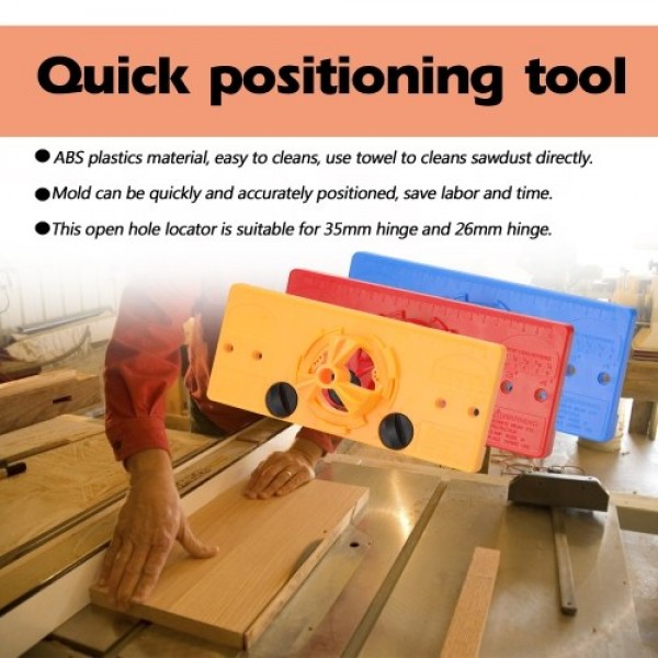 35MM Hole Locator Wood Hinge Opener Hinge Punch Hinge Opener Woodworking Drilling Tools Hole Drill Guide Wood Cutter