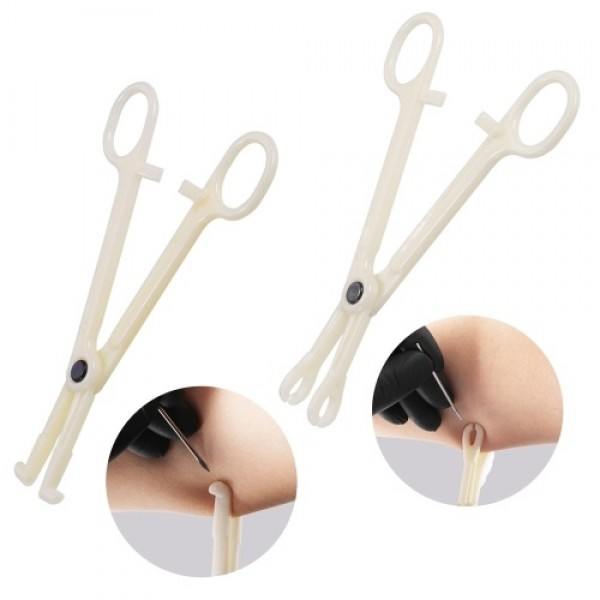 19Pcs Body Piercing Tools Kit Nose Tragus Tongue Lip Needles Piercing Bar Ring Stainless Steel Jewelry Set