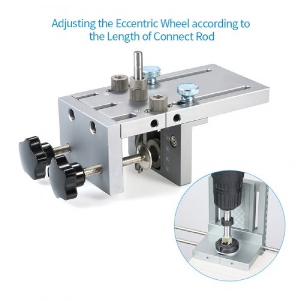 3-in-1 Punch Positioner with Clamp Punching Locator Hole Drill Punch Positioner Guide Locator Jig Dowelling Jig for Furniture Fa