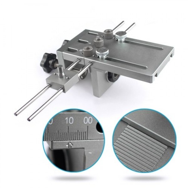 3-in-1 Punch Positioner with Clamp Punching Locator Hole Drill Punch Positioner Guide Locator Jig Dowelling Jig for Furniture Fa