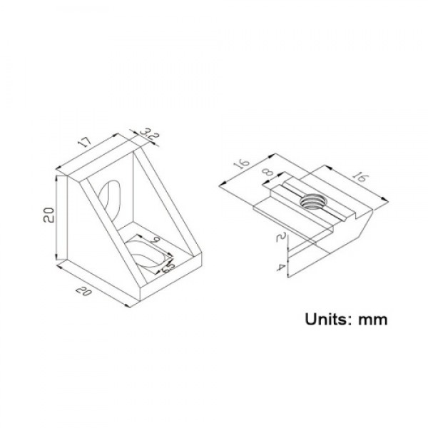 100pcs Aluminum Profile Sliding Hammer Nut Connector Set 20pcs Corner Bracket 40pcs 20 Series M5 T-slot Nuts 40pcs M5x8mm Hex So