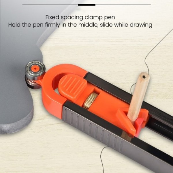 Woodworking Measuring Contour Gauge Multi-function Contour Gauge with Lock Widen Shape Duplication Tool  for Corners Woodworking