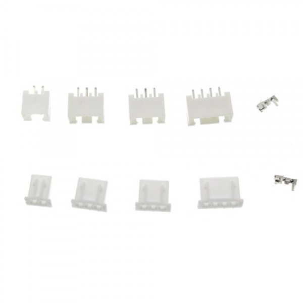 250PCS XH2.54 2P-3P-4P Connector Plug Terminal Socket with Assorted Storage Box Portable
