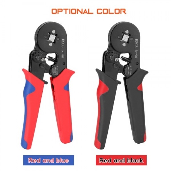 HSC8 6-4 0.25-10m㎡ AWG23-7 Ferrule Crimping Tool Kit High Hardness Crimper Plier with 1200pcs Wire Ferrules Crimp Ends Terminal