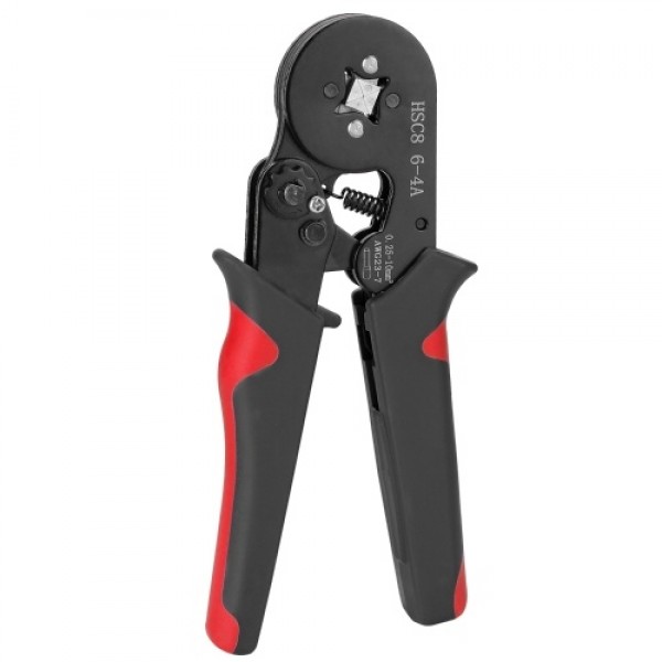 HSC8 6-4 0.25-10m㎡ AWG23-7 Ferrule Crimping Tool Kit High Hardness Crimper Plier with 1200pcs Wire Ferrules Crimp Ends Terminal
