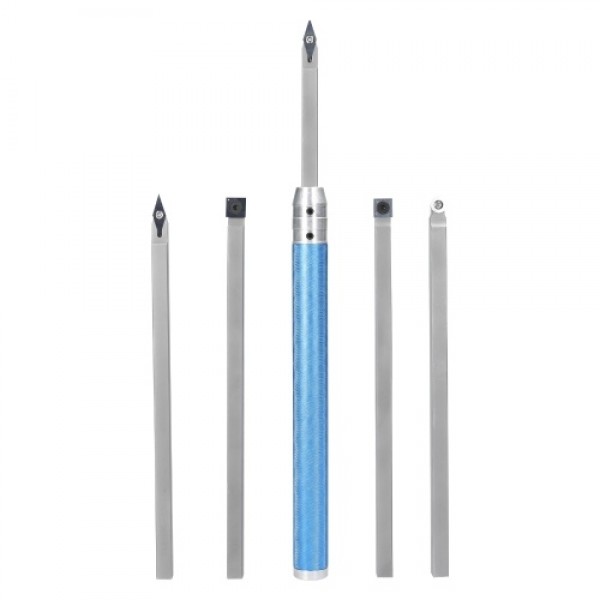 6Pcs/Set High Hardness Metal Lathe Turning Tool Kit Boring Bar Holder Set for Processing Steel Parts Hand-held Woodworking Tool