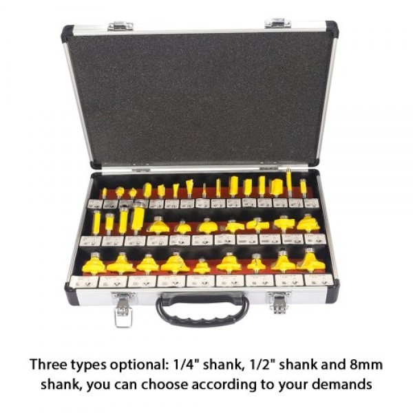 35PCS Milling Cutter Router Bit Set Mill Woodworking Wood Cutters Tool for Floor Handmade Engraving Cutting