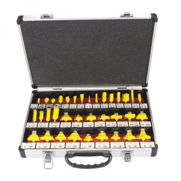 35PCS Milling Cutter Router Bit Set Mill Woodworki...