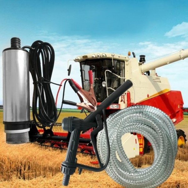 DC 12V/24V Submersible Pump for Pumping Diesel Oil Water 51mm Water Oil Diesel Fuel Transfer Pump Refueling with Fliter Screen