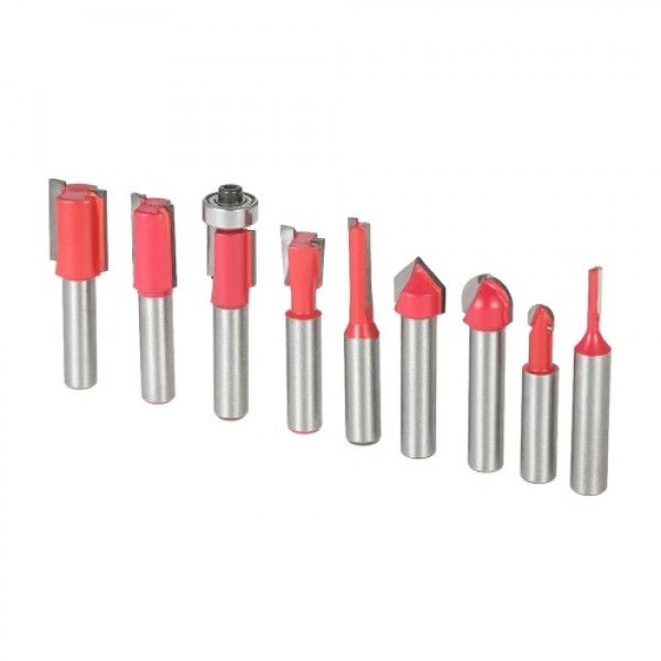 15pcs Milling Cutter Router Bit Set Carbide Shank Mill Woodworking Trimming Engraving Carving Cutting Tool