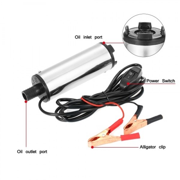 DC 12V/24V Submersible Pump for Pumping Diesel Oil Water 51mm Water Oil Diesel Fuel Transfer Pump Refueling