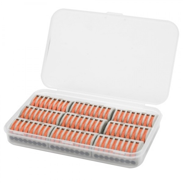 9pcs 8-Way Flame Retardant Cable Connector Box Set Universal Fast Electric Wire Connectors Kit Quick Install Terminals