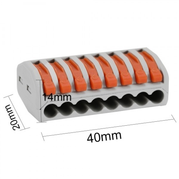 9pcs 8-Way Flame Retardant Cable Connector Box Set Universal Fast Electric Wire Connectors Kit Quick Install Terminals