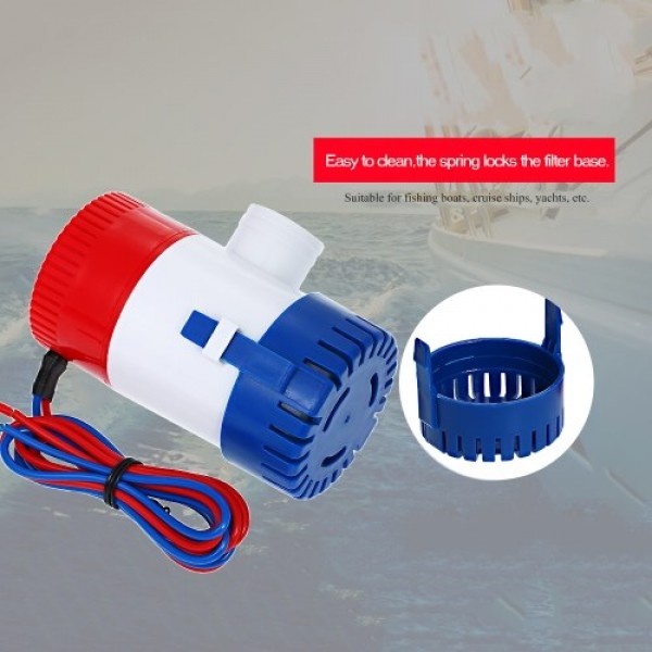 24V 750GPH Submersible Bilge Pump New Electric Water Pump for Boats Accessories Marin Submersible Boat Water Pump