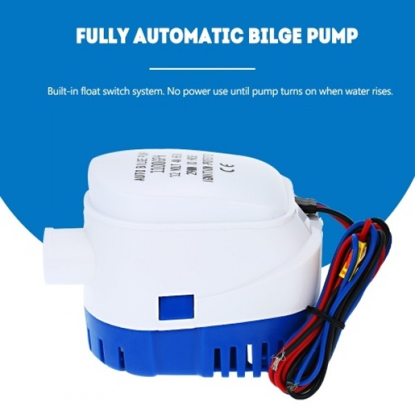 12V 1100GPH  Automatic Submersible Boat Bilge Water Pump 12v 1100gph Auto Bilge Pump with Float Switch