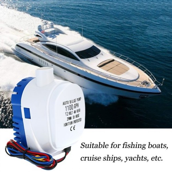 12V 1100GPH  Automatic Submersible Boat Bilge Water Pump 12v 1100gph Auto Bilge Pump with Float Switch