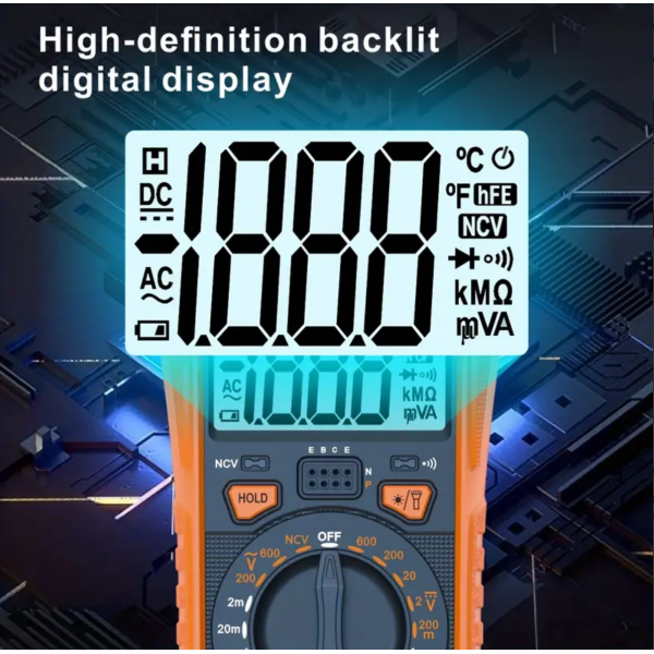 1pc Multimeter Digital High-precision Multi-function S18A Electrician Multi-purpose Universal Meter Anti-burn With NCV Voltage Intelligent Inspection