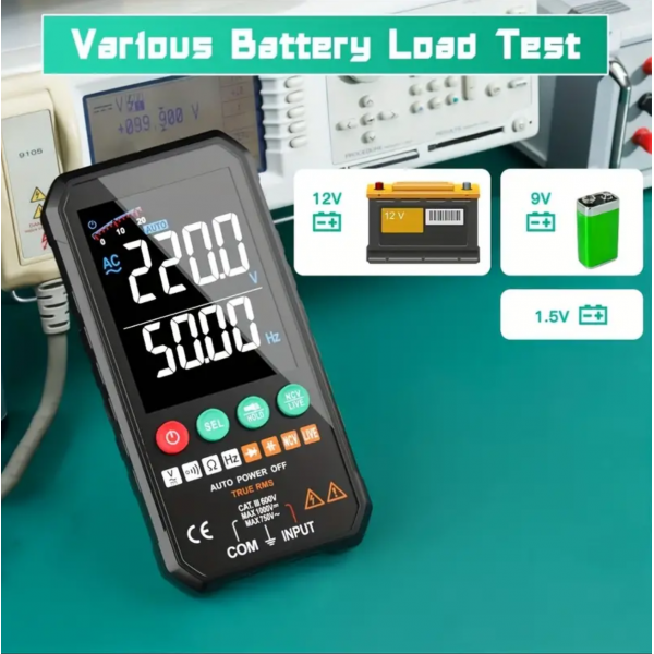 1pc Professional Digital Multimeter 6000 Counts Tester Ture RMS AC DC NCV Transistor Duty Multimetro Voltage Smart Meter FY1071