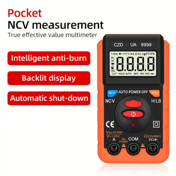 UA9999 Multimeter Intelligent Burn Prevention Small Portable Maintenance Electrician Universal Meter Fully Automatic Digital High Accuracy
