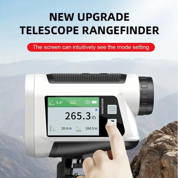 1pc 23622.05inch Golf Laser Rangefinder With LCD Display, USB Rechargeable Range Finder With Slope Function Flag Locking Vibration, Golf Accessories
