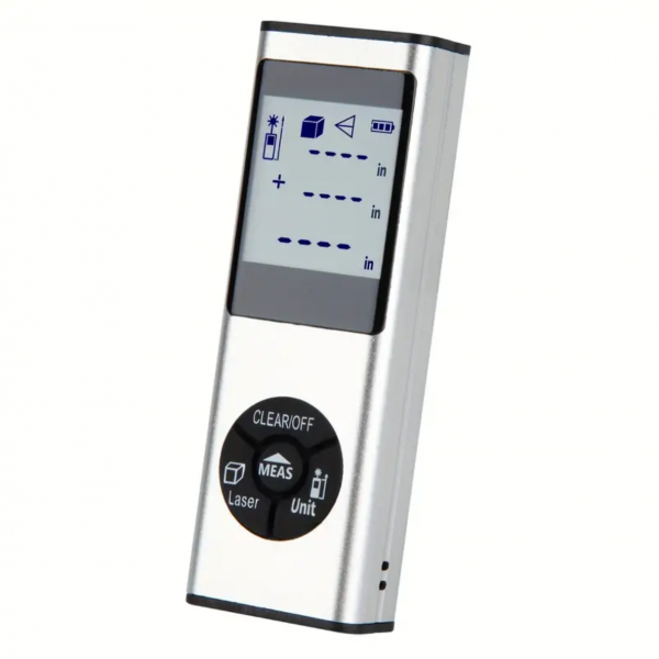 1pc, Rechargeable 2-in-1 Laser Rangerfinder, Aluminium Alloy Laser Precision Measure, Portable Measure Laser, 3 Measurement Units, Easy To Use, Silvery