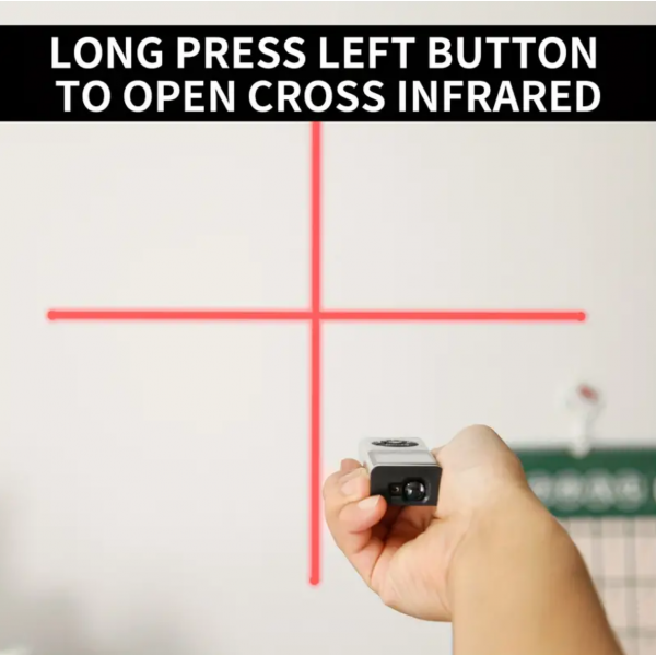 1pc, Rechargeable 2-in-1 Laser Rangerfinder, Aluminium Alloy Laser Precision Measure, Portable Measure Laser, 3 Measurement Units, Easy To Use, Silvery