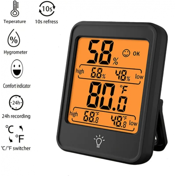 1pc Indoor Thermometer Digital Hygrometer Room The...