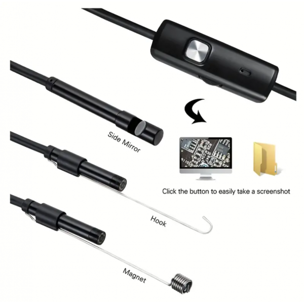 AN97 3 In 1 USB/Type-C 1 Meter Long, Android EndoscopeFor Inspecting Tiny Openings, Snake-shaped Tubular Endoscope For Taking Pictures And Videos