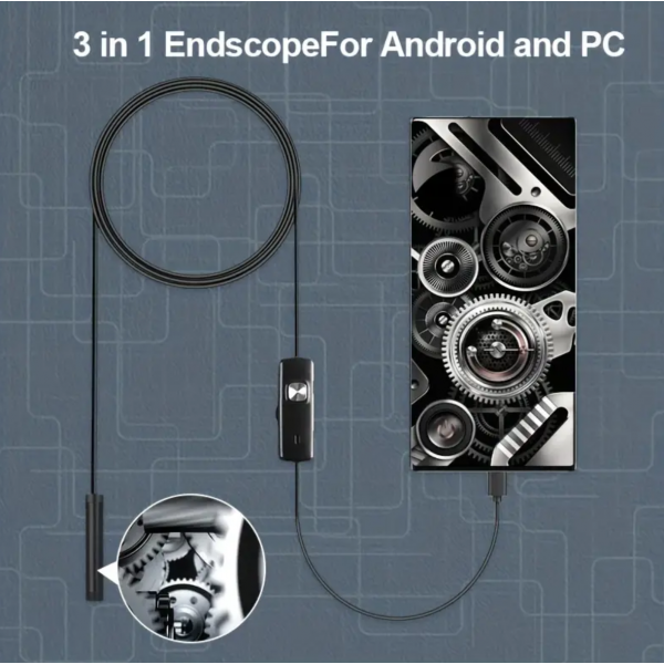AN97 3 In 1 USB/Type-C 1 Meter Long, Android Endos...