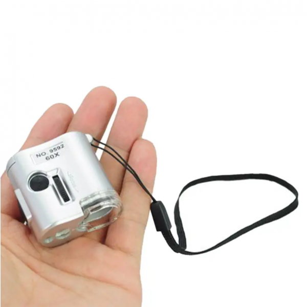 Portable Mini Pocket 60X Microscope Jeweler Loupe ...