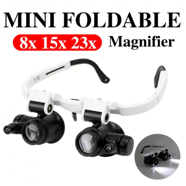 Illuminated Loupe Magnifier Magnifying Glass With LED Light Stand Illuminated Microscope With Head 2 Oamps Optical Instruments