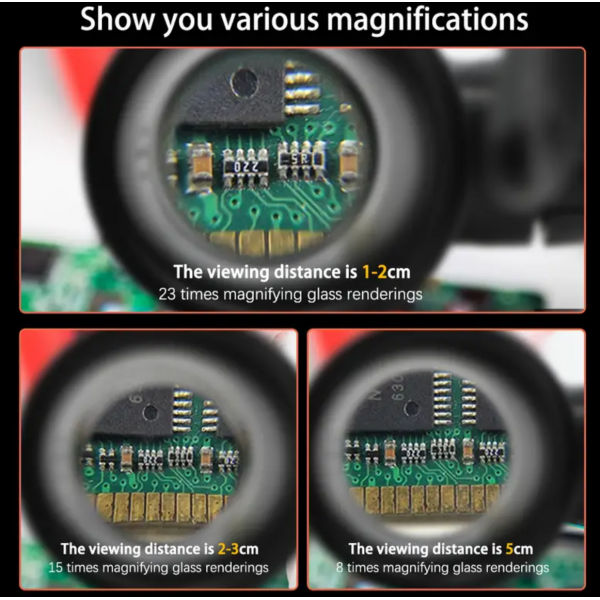 Illuminated Loupe Magnifier Magnifying Glass With ...